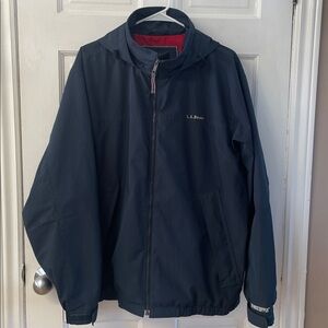 L.L. Bean WindStopper full zip blue spring rain chore jacket men’s size XL